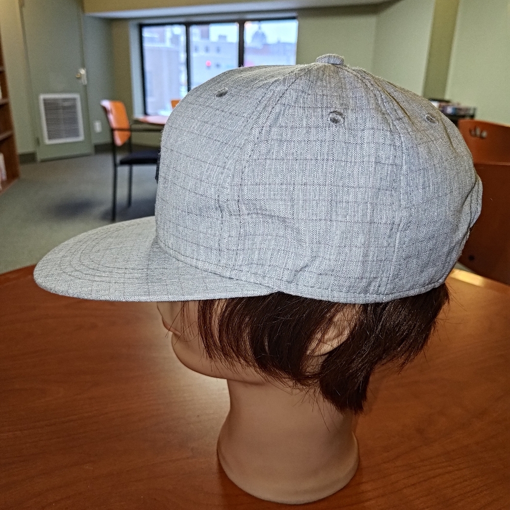 Miniso Stitched Leather Patch Snapback Hat Cap - image 3